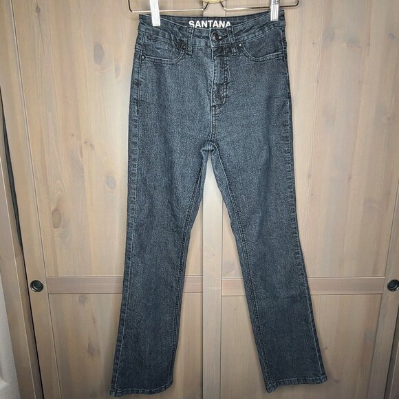 Santana Jeans Size 6 Women Black Denim Straight Leg Mid Rise Cotton Blend Casual - Picture 1 of 12